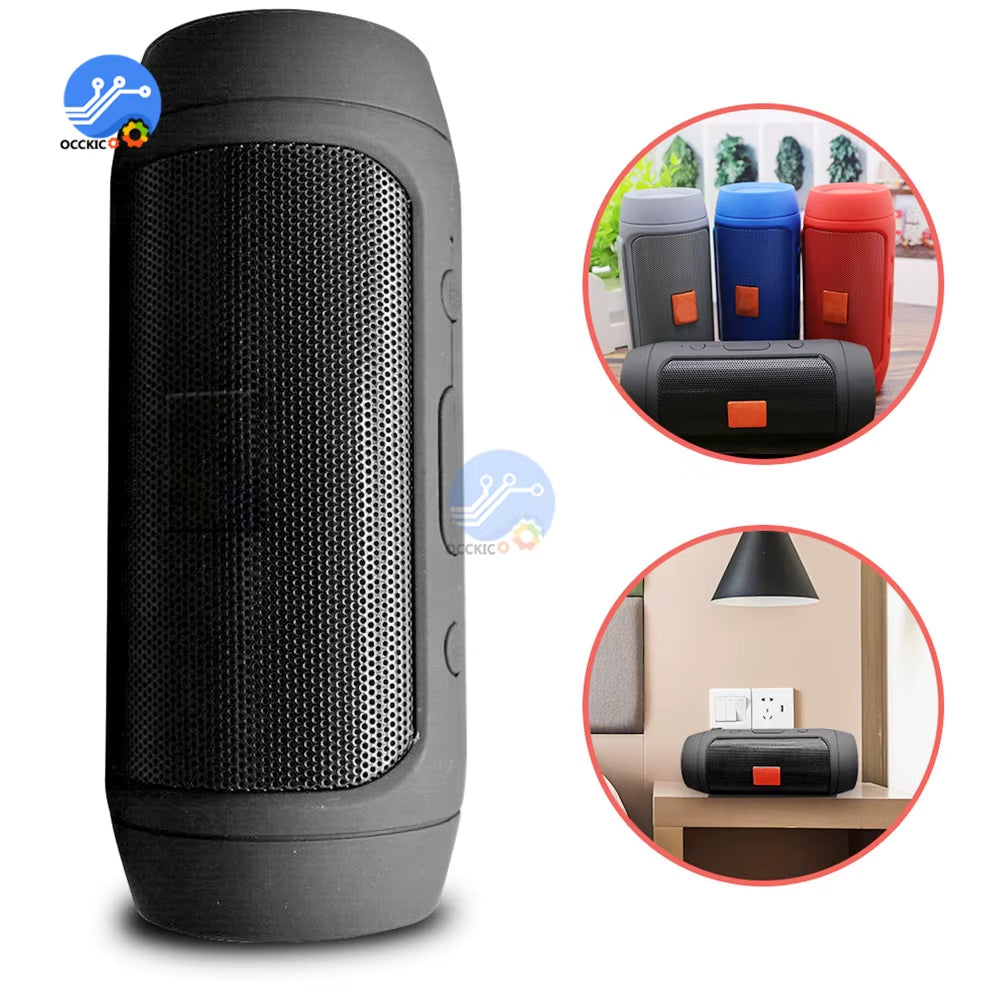 Waterproof Portable Speaker Mini Bluetooth Music Bass Speaker Subwoofer Outdoor Wireless Loudspeaker Support TF FM Radio